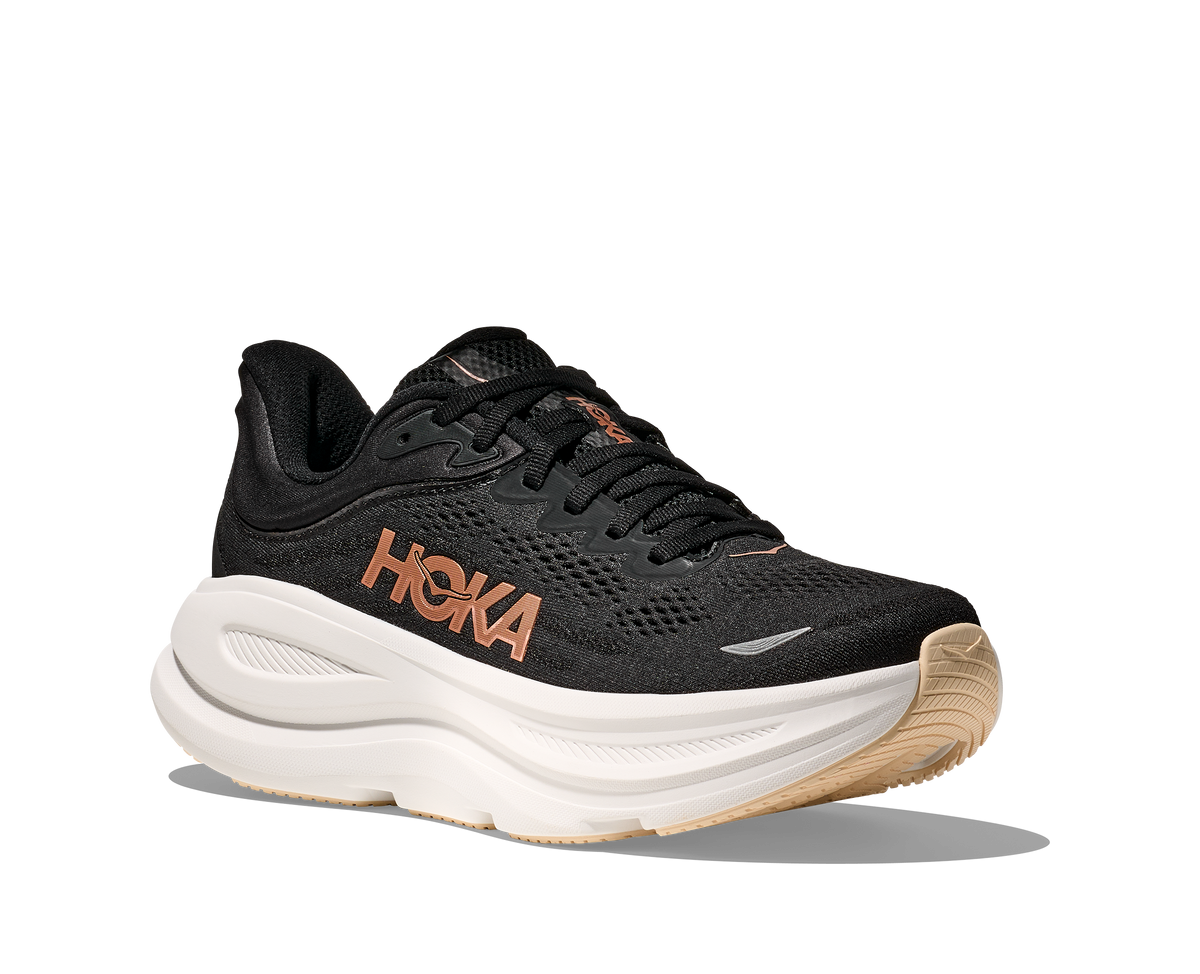 HOKA ONE ONE WOMEN BONDI 9 - BLACK | ROSE GOLD – ES2